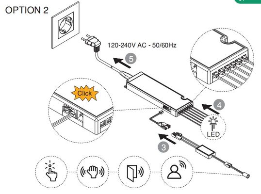 글로벌 100-240V 캐비닛 LED 드라이버, 레타론 글로벌 가구 LED 드라이버, CE/ENEC/UKCA/SAA/UL