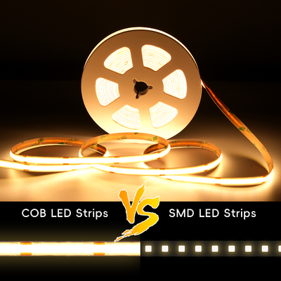 LETARON COB LED 스트립 라이트 24V LED 테이프 라이트,480 pcs/M LED,슈퍼 밝은 고 광 3000K 따뜻한 흰색 3m,3M 테이프와 Dimmable,30W UL 전원 공급,침실,홈,키친 DIY를 위한 터치 스위치